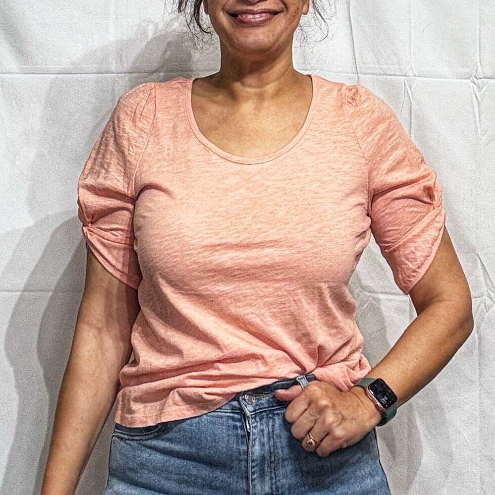Wildfox Peach Short Sleeve T-shirt Sz S NWOT